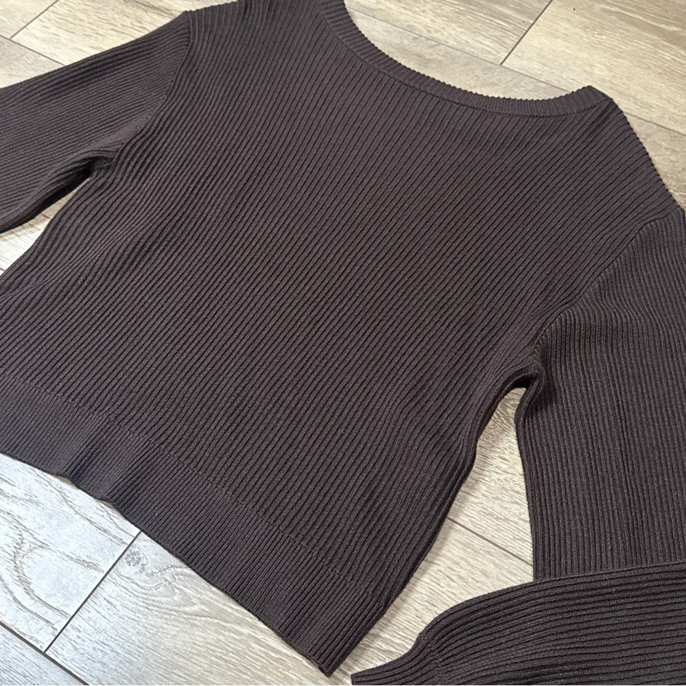 NWOT Lululemon Reversible Crossover Sweater In Espresso - Picture 10 of 16